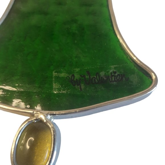 VTG Handmade Stained Glass Ornaments by Valentien Set of 2 Suncatcher Ornament - Picture 2 of 5